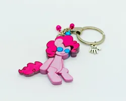 Size: 1201x961 | Tagged: safe, artist:made_by_franch, derpibooru import, pinkie pie, button eyes, craft, hearth's warming doll, image, irl, keychain, photo, png, simple background, trinket, white background