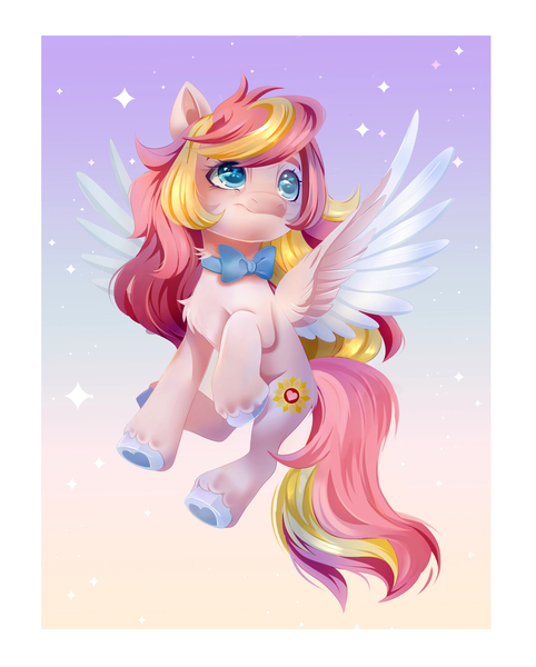 Size: 3076x3830 | Tagged: safe, artist:irusumau, derpibooru import, oc, oc:ninny, unofficial characters only, pegasus, pony, gradient background, image, jpeg, solo