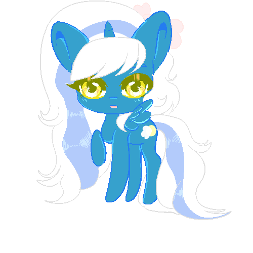 Size: 500x500 | Tagged: safe, artist:sakimiaji, derpibooru import, oc, oc:fleurbelle, unofficial characters only, alicorn, pony, alicorn oc, bow, female, hair bow, horn, image, looking at you, mare, png, solo, wings, yellow eyes