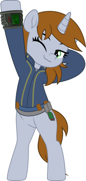 Size: 2385x5000 | Tagged: safe, artist:jhayarr23, derpibooru import, oc, oc:littlepip, unicorn, fallout equestria, commissioner:solar aura, horn, image, png, unicorn oc