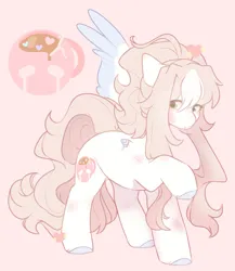 Size: 708x817 | Tagged: safe, artist:cofiiclouds, derpibooru import, oc, oc:glassy mind, unofficial characters only, pegasus, pony, image, jpeg, pink background, simple background, solo