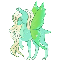 Size: 800x800 | Tagged: safe, artist:cloudbrownie, derpibooru import, oc, oc:noir, unofficial characters only, deer, deer pony, original species, butterfly wings, eyes closed, female, image, png, simple background, solo, spread wings, transparent background, wings