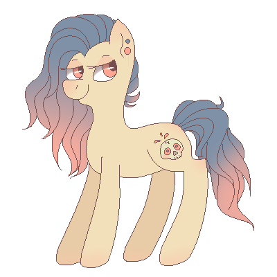 Size: 400x400 | Tagged: safe, artist:cloudbrowie, derpibooru import, oc, unofficial characters only, earth pony, earth pony oc, image, looking back, png, side view, simple background, smiling, solo, transparent background