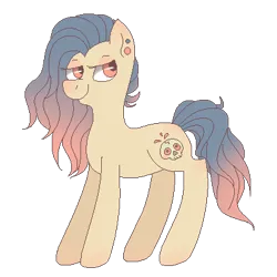 Size: 400x400 | Tagged: safe, artist:cloudbrowie, derpibooru import, oc, unofficial characters only, earth pony, earth pony oc, image, looking back, png, side view, simple background, smiling, solo, transparent background