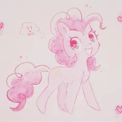 Size: 2048x2048 | Tagged: safe, artist:fipoki, derpibooru import, pinkie pie, earth pony, pony, female, image, jpeg, mare, open mouth, open smile, smiling, solo, traditional art