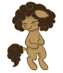 Size: 600x700 | Tagged: safe, artist:cloudbrownie, derpibooru import, oc, oc:rice paddy, unofficial characters only, earth pony, pony, eyes closed, image, png, simple background, solo, standing on two hooves, tail, tail wrap, transparent background