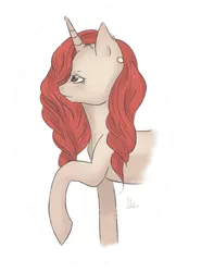 Size: 900x1216 | Tagged: safe, artist:cloudbrownie, derpibooru import, oc, oc:cuppuccino, unofficial characters only, pony, unicorn, ear piercing, earring, female, image, jewelry, looking offscreen, mare, piercing, png, side view, simple background, solo, transparent background