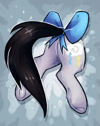 Size: 1823x2285 | Tagged: safe, artist:lonerdemiurge_nail, derpibooru import, oc, oc:lightning dee, unofficial characters only, pegasus, pony, abstract background, bow, butt, butt only, commission, female, image, mare, plot, png, solo, tail, tail bow, underhoof, ych result