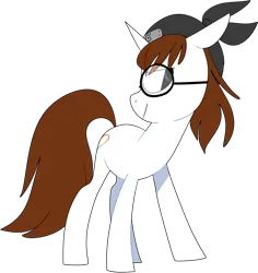 Size: 1024x1085 | Tagged: safe, artist:chandelurres, derpibooru import, oc, pony, unicorn, glasses, image, ninja, png, simple background, solo, transparent background