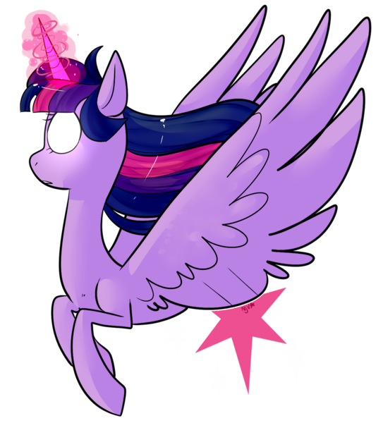 Size: 1024x1132 | Tagged: safe, artist:chandelurres, derpibooru import, twilight sparkle, twilight sparkle (alicorn), alicorn, pony, female, image, magic, mare, png, simple background, solo, spread wings, transparent background, wings