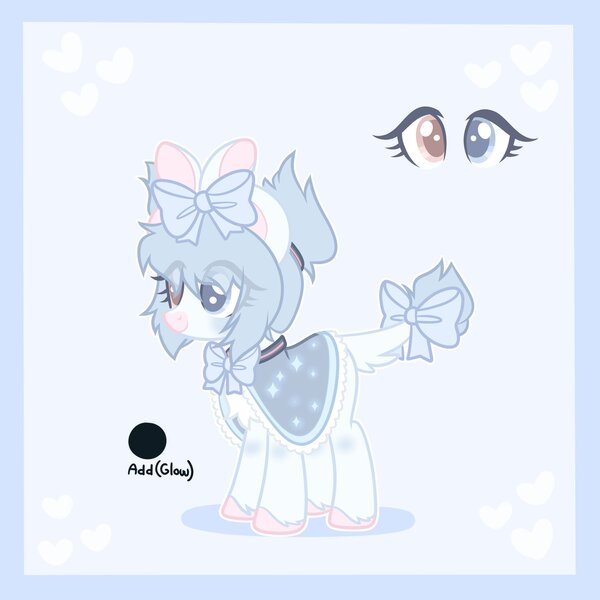 Size: 2048x2048 | Tagged: safe, artist:moonydropps, derpibooru import, oc, oc:bowtie, unofficial characters only, pony, bow, female, hair, hair bow, image, jpeg, mane, mare, smiling, solo, tail