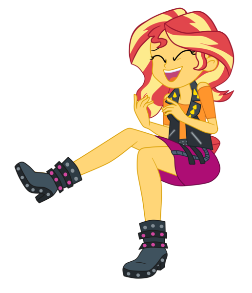 Size: 2498x2900 | Tagged: safe, artist:gmaplay, derpibooru import, sunset shimmer, equestria girls, equestria girls series, overpowered (equestria girls), absurd resolution, boots, clothes, hand on hip, image, pants, png, shoes, simple background, skirt, solo, transparent background, vest