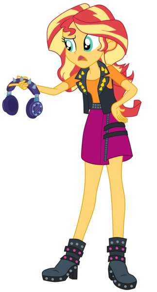Size: 1900x3534 | Tagged: safe, artist:gmaplay, derpibooru import, sunset shimmer, equestria girls, equestria girls series, overpowered (equestria girls), absurd resolution, boots, clothes, hand on hip, image, pants, png, shoes, simple background, skirt, solo, transparent background, vest
