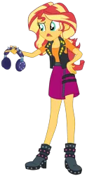 Size: 1900x3534 | Tagged: safe, artist:gmaplay, derpibooru import, sunset shimmer, equestria girls, equestria girls series, overpowered (equestria girls), absurd resolution, boots, clothes, hand on hip, image, pants, png, shoes, simple background, skirt, solo, transparent background, vest