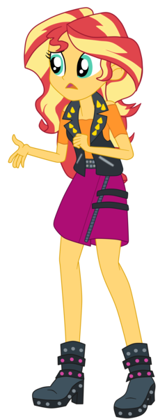 Size: 1900x4746 | Tagged: safe, artist:gmaplay, derpibooru import, sunset shimmer, equestria girls, equestria girls series, overpowered (equestria girls), absurd resolution, boots, clothes, hand on hip, image, pants, png, shoes, simple background, skirt, solo, transparent background, vest