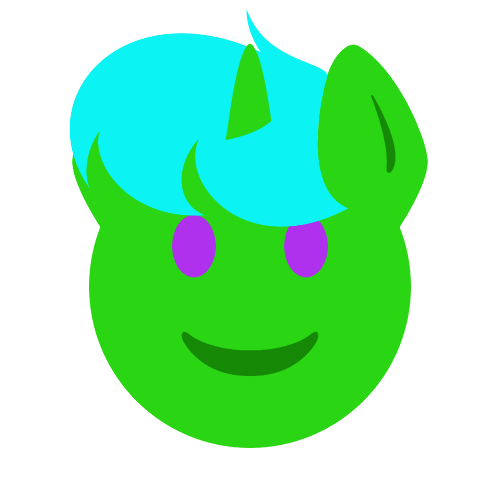 Size: 500x500 | Tagged: safe, derpibooru import, oc, oc:green byte, emoji, image, png, smiling