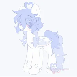 Size: 2000x2000 | Tagged: safe, artist:dreamyveon_, derpibooru import, oc, unofficial characters only, bat pony, pony, ears, hair, image, jpeg, mane, smiling, solo, tail, wings