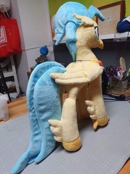 Size: 960x1280 | Tagged: safe, artist:melodisde, derpibooru import, princess skystar, classical hippogriff, hippogriff, my little pony: the movie, beak, female, image, irl, jpeg, photo, plushie, solo, standing