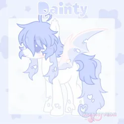 Size: 1500x1500 | Tagged: safe, artist:dreamyveon_, derpibooru import, oc, oc:dainty, unofficial characters only, changeling, pony, hair, image, jpeg, mane, smiling, solo, spread wings, tail, wings