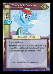 Size: 344x480 | Tagged: safe, derpibooru import, rainbow dash, wonderbolts academy, ccg, crystal games, enterplay, image, jpeg, letter, merchandise, solo