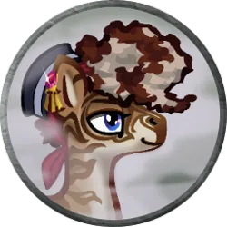 Size: 256x256 | Tagged: safe, artist:saby, derpibooru import, oc, oc:azimuth, unofficial characters only, pony, zebra, blue eyes, bust, character token, curly mane, derpibooru exclusive, ear piercing, earring, equine, fog, grin, hat, image, jewelry, male, piercing, pirate, png, roleplay illustration, smiling, solo, stallion, striped mane, the last summer, zebra oc