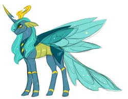 Size: 1280x989 | Tagged: safe, artist:animalstamp, derpibooru import, queen chrysalis, changedling, changeling, image, png, purified chrysalis, sketch, solo