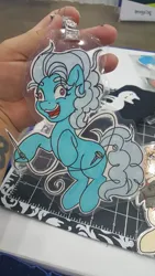 Size: 2988x5312 | Tagged: safe, artist:inkkeystudios, derpibooru import, screw loose, earth pony, pony, badge, image, insanity, jpeg, needle, open mouth, open smile, paper pony, photo, smiling, solo, thread, traditional art, wide eyes