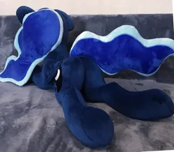 Size: 2048x1789 | Tagged: safe, artist:mdcraft10, derpibooru import, princess luna, alicorn, pony, female, folded wings, horn, image, irl, jpeg, lying down, mare, photo, plushie, prone, safe. solo, wings