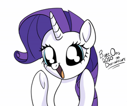 Size: 1200x1000 | Tagged: safe, artist:butt0ns2010, derpibooru import, rarity, pony, unicorn, clapping, cute, female, gif, image, raribetes, simple background, solo, white background