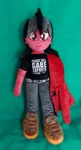 Size: 1954x3633 | Tagged: safe, artist:lavim, derpibooru import, photographer:lightningbolt, human, equestria girls, clothes, commission, equestria girls-ified, fall out boy, hoodie, image, irl, jpeg, male, pants, pete wentz, photo, plushie, shoes, smiling, solo