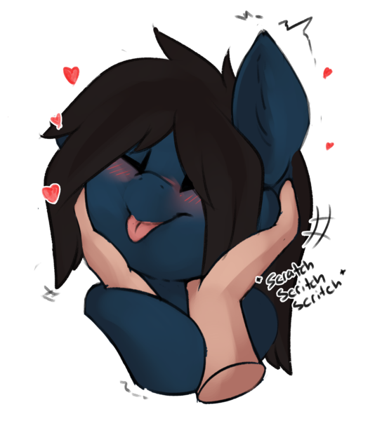 Size: 2226x2457 | Tagged: safe, artist:beardie, derpibooru import, oc, ponified, ponified:oliver sykes, earth pony, pony, unicorn, beardies scritching ponies, bring me the horizon, commission, disembodied hand, hand, happy, heart, image, male, petting, png, simple background, solo focus, stallion, text, tongue out, transparent background