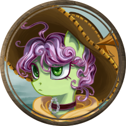 Size: 256x256 | Tagged: safe, artist:saby, derpibooru import, oc, oc:rose ribband, unofficial characters only, pony, bust, character token, choker, derpibooru exclusive, female, hat, hood, image, png, roleplay illustration, rule 63, serious, the last summer