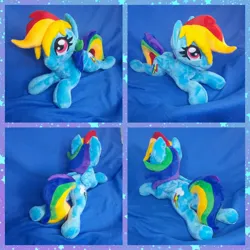 Size: 2048x2048 | Tagged: safe, artist:hellishnya, derpibooru import, rainbow dash, pegasus, pony, female, folded wings, image, irl, jpeg, lying down, mare, photo, plushie, prone, solo, wings