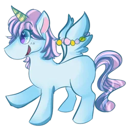 Size: 516x517 | Tagged: safe, artist:dokuyuu, derpibooru import, oc, oc:opal, unofficial characters only, alicorn, pony, heart, heart eyes, image, looking offscreen, png, raised hoof, side view, simple background, solo, spread wings, transparent background, wingding eyes, wings