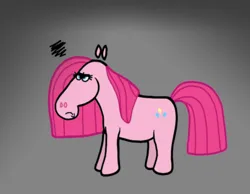 Size: 1134x878 | Tagged: safe, artist:cookie-lovey, derpibooru import, pinkie pie, earth pony, pony, 2011, angry, censored vulgarity, female, frown, gray background, grumpy, image, jpeg, lidded eyes, mare, pinkamena diane pie, simple background, solo, style emulation, the fairly oddparents
