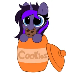 Size: 1987x2048 | Tagged: safe, artist:kittyrosie, derpibooru import, oc, unofficial characters only, earth pony, pony, unicorn, blushing, commission, cookie, cute, food, image, jpeg, mouth hold, ocbetes, simple background, solo, tongue out, white background