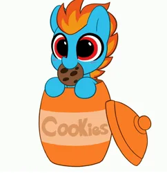 Size: 3973x4096 | Tagged: safe, artist:kittyrosie, derpibooru import, oc, pony, cookie, cute, food, image, jpeg, mouth hold, ocbetes, simple background, tongue out, white background