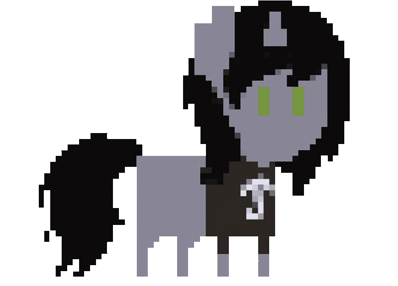 Size: 1640x1181 | Tagged: safe, artist:dyonys, derpibooru import, oc, ponified, ponified:kellin quinn, pony, animated, clothes, disguise, disguised siren, gif, horn, image, male, pixel art, shirt, simple background, sleeping with sirens, solo, stallion, standing, t-shirt, transparent background