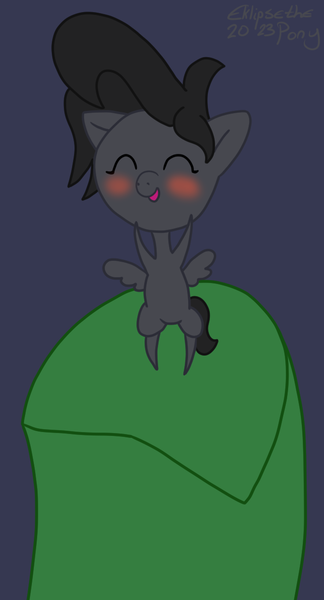 Size: 670x1240 | Tagged: safe, artist:eklipsethepony, derpibooru import, oc, oc:eklipse, oc:poni, unofficial characters only, pony, bipedal, blushing, happy, hooves, image, png, raised arms, spread wings, wings