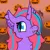 Size: 334x334 | Tagged: safe, artist:backgroundpony#f352, derpibooru import, oc, unofficial characters only, bat pony, pony, unicorn, eyes open, fangs, female, halloween, halloween 2020, holiday, horn, image, mare, png, signature, solo, transformed