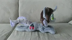 Size: 5312x2988 | Tagged: safe, artist:dixierarity, derpibooru import, oc, ponified, ponified:kellin quinn, half-siren, hybrid, pony, commission, curved horn, fins, fish tail, horn, image, irl, jpeg, male, photo, plushie, scales, slit pupils, solo, tail