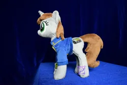 Size: 2000x1333 | Tagged: safe, artist:kiashone, derpibooru import, oc, oc:littlepip, unofficial characters only, pony, unicorn, fallout equestria, female, horn, image, irl, jpeg, mare, photo, plushie, smiling, solo, standing