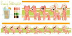 Size: 1024x512 | Tagged: safe, artist:gummysharkcircus, derpibooru import, oc, oc:dusty, earth pony, pony, earth pony oc, female, image, mare, png, reference sheet