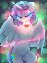 Size: 1875x2500 | Tagged: safe, artist:taiweiart, derpibooru import, princess flurry heart, alicorn, pony, abstract background, chest fluff, eyes closed, female, image, mare, older, older flurry heart, png, solo