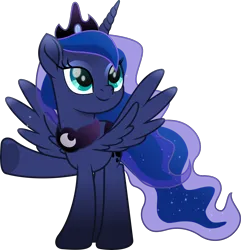 Size: 4335x4499 | Tagged: safe, artist:lincolnbrewsterfan, derpibooru import, part of a set, princess luna, alicorn, pony, derpibooru, series:apri(luna) fools!, my little pony: the movie, .svg available, absurd resolution, april fools, april fools 2023, blue eyes, blue mane, blue tail, clothes, crown, cyan eyes, derpibooru exclusive, ethereal mane, ethereal tail, eyeshadow, female, flowing mane, flowing tail, hoof heart, horn, image, inkscape, jewelry, long horn, long mane, long tail, looking up, makeup, mare, meta, missing accessory, moon, movie accurate, part of a series, peytral, png, regalia, simple background, solo, spread wings, standing, tail, teal eyes, transparent background, underhoof, vector, wings