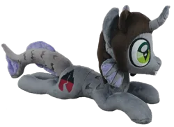 Size: 600x440 | Tagged: safe, artist:dixierarity, derpibooru import, oc, ponified, ponified:kellin quinn, half-siren, hybrid, pony, commission, curved horn, fins, fish tail, horn, image, irl, male, photo, plushie, png, scales, simple background, slit pupils, solo, tail, transparent background