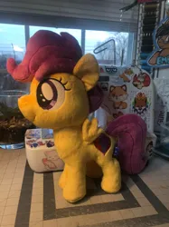 Size: 1078x1440 | Tagged: safe, artist:emberfallplush, derpibooru import, scootaloo, pegasus, pony, female, filly, foal, image, irl, jpeg, photo, plushie, solo, spread wings, standing, wings