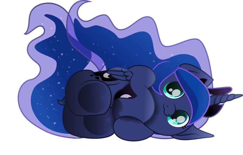 Size: 8309x5306 | Tagged: safe, artist:lincolnbrewsterfan, derpibooru import, part of a set, princess luna, alicorn, pony, derpibooru, series:apri(luna) fools!, .svg available, :3, absurd resolution, adorable face, april fools, april fools 2023, behaving like a cat, big eyes, blue eyes, blue mane, blue tail, commission, crown, curled up, cute, cute smile, cuteness overload, cyan eyes, derpibooru exclusive, ethereal mane, ethereal tail, female, flowing mane, flowing tail, hoof heart, horn, image, inkscape, jewelry, long horn, long mane, long tail, looking at you, lunabetes, lying down, mare, meta, missing accessory, moon, movie accurate, one ear down, part of a series, peytral, png, ponyloaf, prone, raised hoof, regalia, side, simple background, smiling, smiling at you, solo, tail, teal eyes, transparent background, underhoof, vector, ych result, your character here
