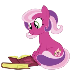 Size: 1200x1200 | Tagged: safe, artist:prixy05, derpibooru import, cheerilee (g3), earth pony, pony, book, g3, g3 to g4, g4, generation leap, image, png, reading, simple background, solo, transparent background, vector