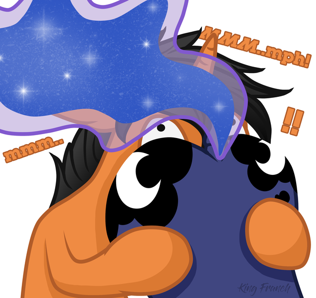 Size: 2500x2355 | Tagged: suggestive, artist:made_by_franch, derpibooru import, princess luna, alicorn, unicorn, image, king franch, png, tasty
